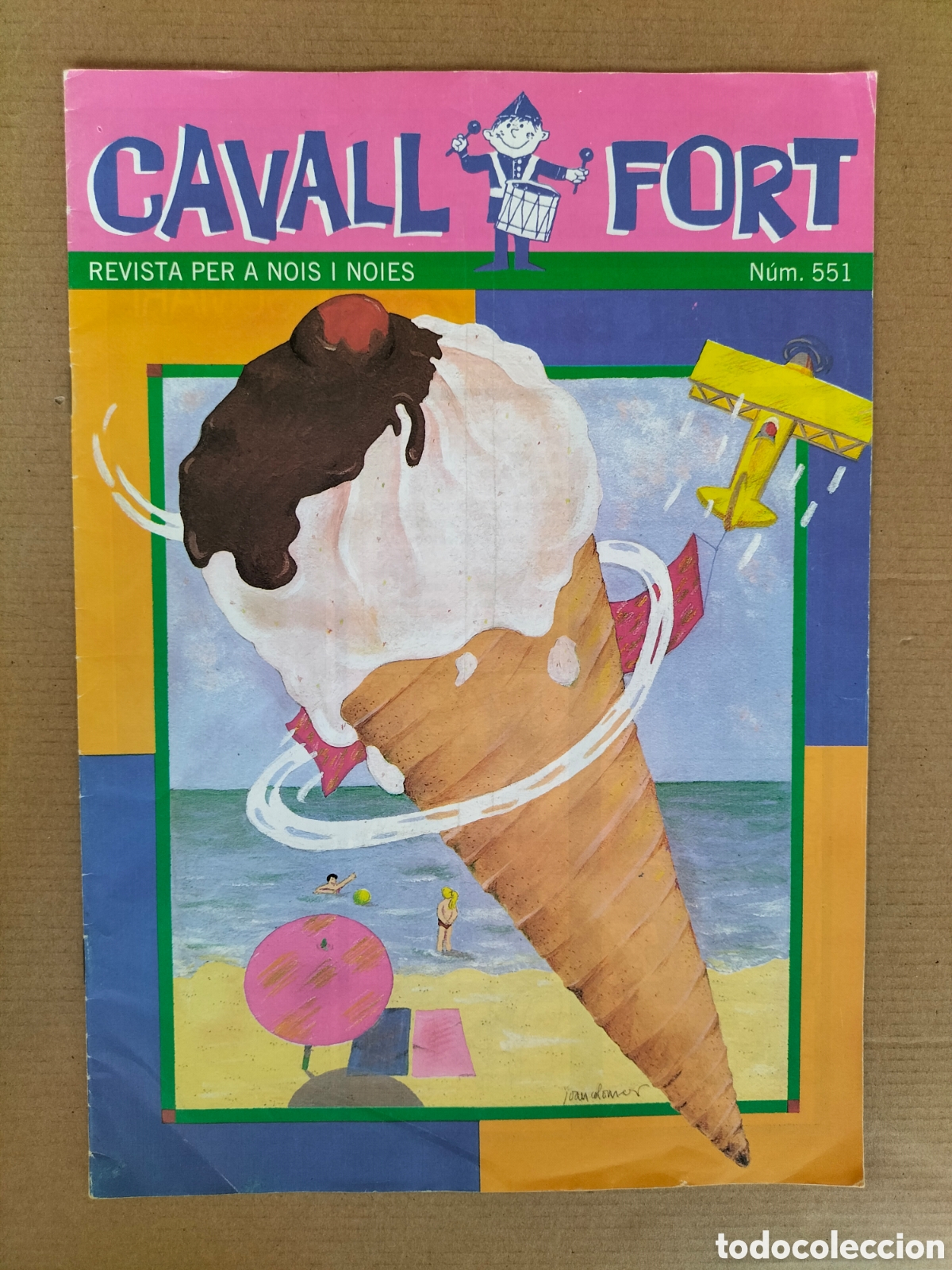 Collezionismo di Riviste e Giornali: Cavall fort. Juliol 1985 n&uacute;m 551. Revista per a nois i noies. Portada Joan Colomer