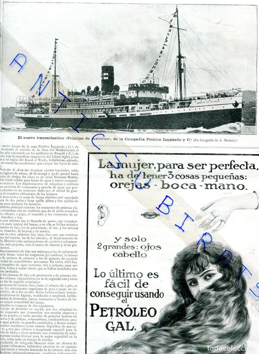 Sammeln von Zeitschriften und Zeitungen: REVISTA A&Ntilde;O 1914 MACKALL AMAN JEAN LOUYOT LANGERMANTEL TRANSATLANTICO PRINCIPE DE ASTURIAS PINILLOS