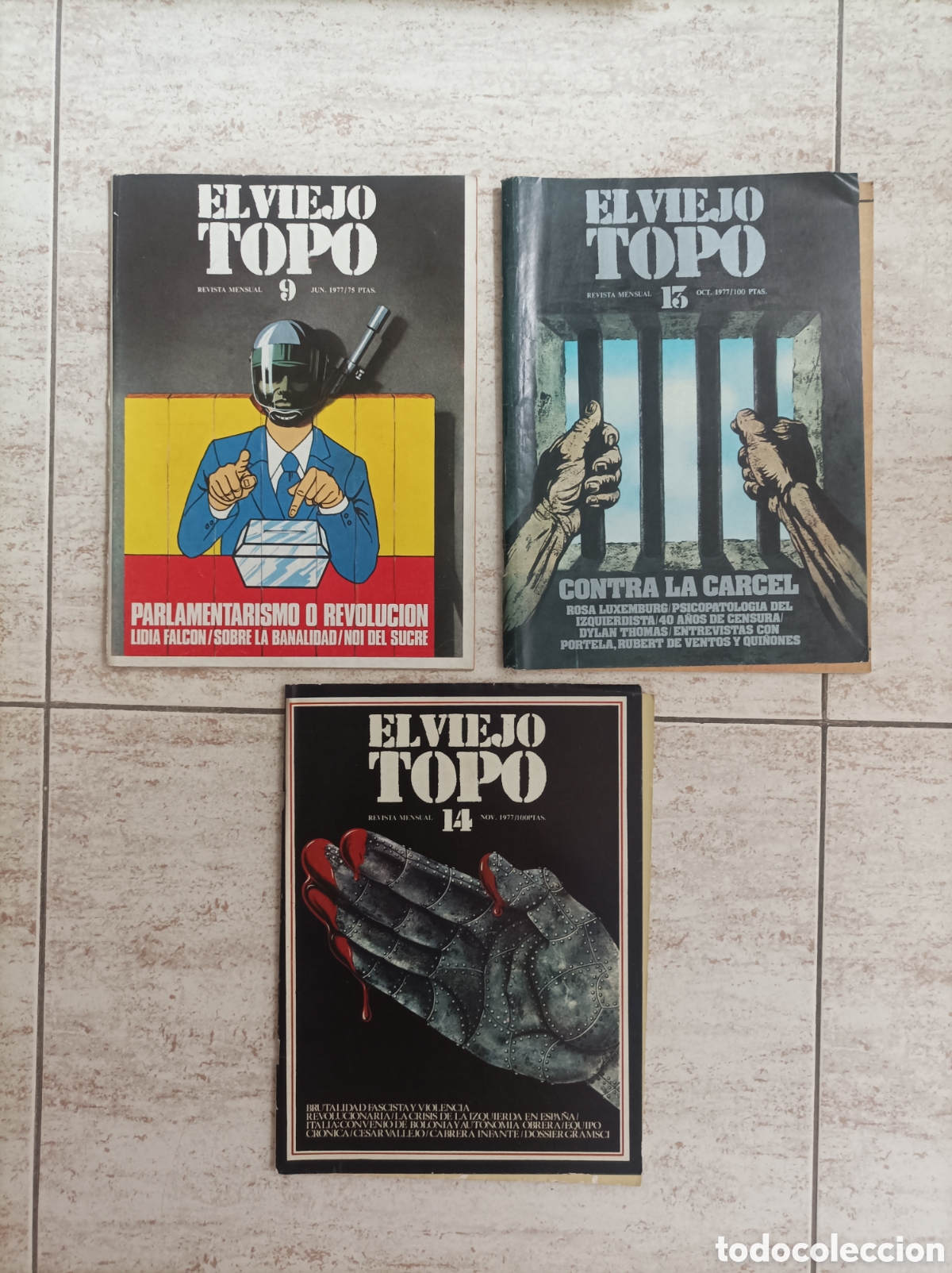 Collection Magazines and Newspapers: EL VIEJO TOPO LOTE N&Uacute;MEROS 9 13 14 A&Ntilde;O 1977