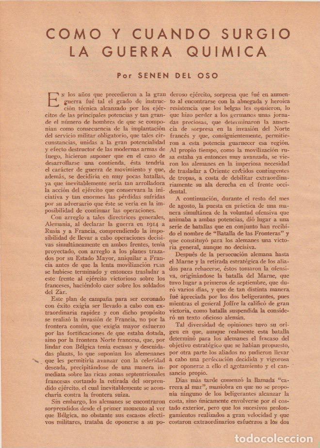 Coleccionismo de revistas y peri&oacute;dicos: C&oacute;mo y cuando surgi&oacute; la guerra qu&iacute;mica / Sen&eacute;n del Oso - 1935