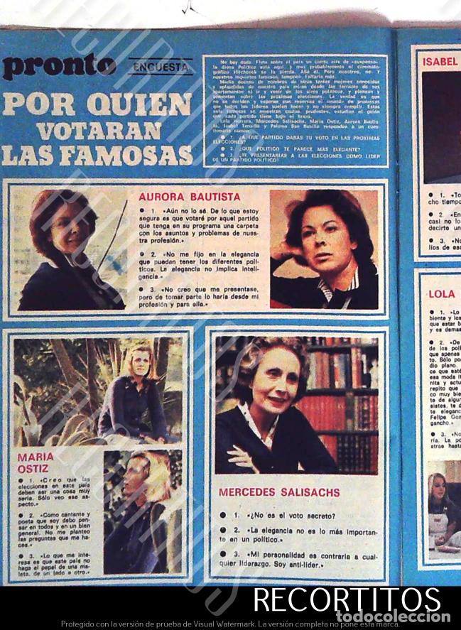 Coleccionismo de revistas y peri&oacute;dicos: MERCEDES SALISACHS MARIA OSTIZ AURORA BAUTISTA