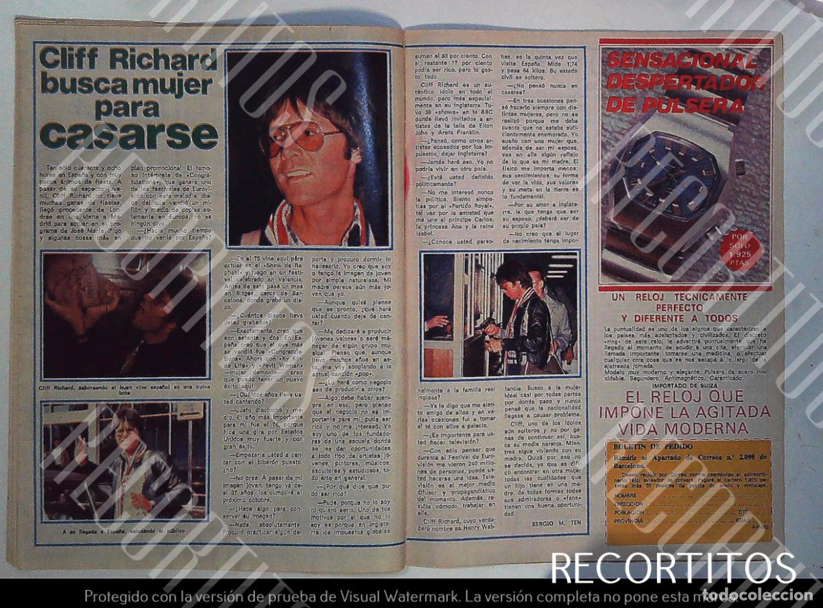 Coleccionismo de Revistas y Peri&oacute;dicos: CLIFF RICHARDS EUROVISION
