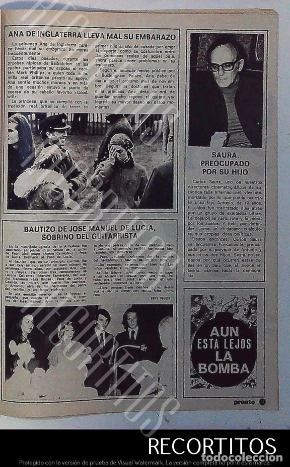 Coleccionismo de revistas y peri&oacute;dicos: CARLOS SAURA PACO DE LUCIA ANA DE INGLATERRA