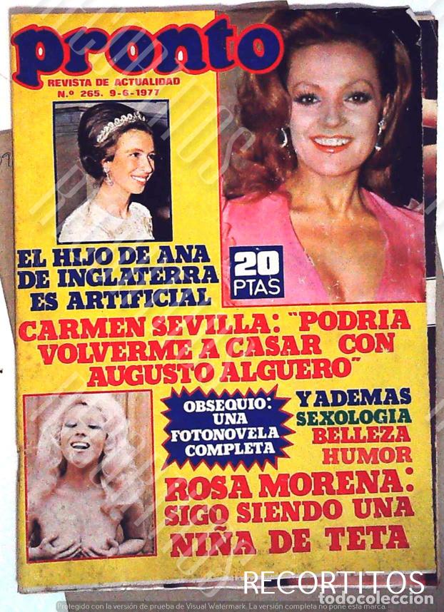 Coleccionismo de Revistas y Peri&oacute;dicos: RECORTE PORTADA ROSA MORENA CARMEN SEVILLA PRINCESA ANA