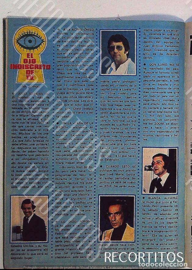 Coleccionismo de Revistas y Peri&oacute;dicos: JULIO IGLESIAS PEDRO VALENTIN DON LURIO JUAN ANTONIO FERNANDEZ ABAJO