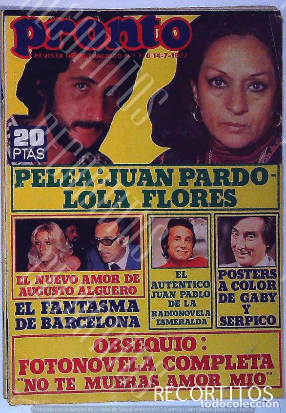Coleccionismo de revistas y peri&oacute;dicos: RECORTE PPORTADA LOLA FLORES JUAN PARDO PAYASOS DE LA TELE GABY