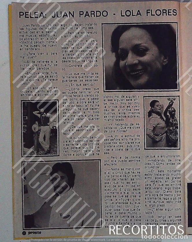 Coleccionismo de revistas y peri&oacute;dicos: JUAN PARDO LOLA FLORES