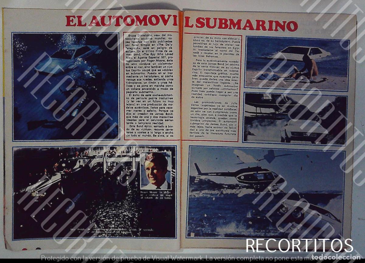 Coleccionismo de revistas y peri&oacute;dicos: AUTOMOVILISMO SUBAMRINO BRUCE DIMWIDDE JAEMS BOND CAR