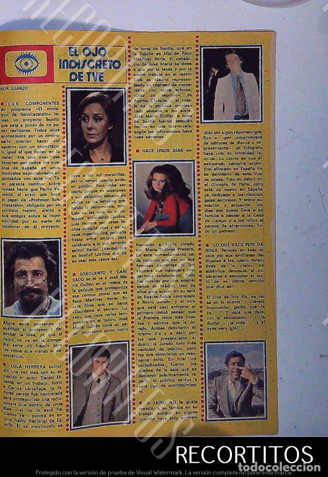 Coleccionismo de Revistas y Peri&oacute;dicos: ROCIO JURADO LOLA HERRERA JAIRO PEPE DA ROSA JOSE MARIA GUILLEN SANCHEZSTEIN