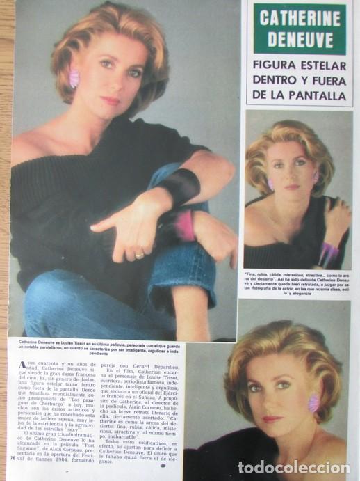Collection Magazines and Newspapers: RECORTE REVISTA HOLA 2074 1984 CATHERINE DENEUVE
