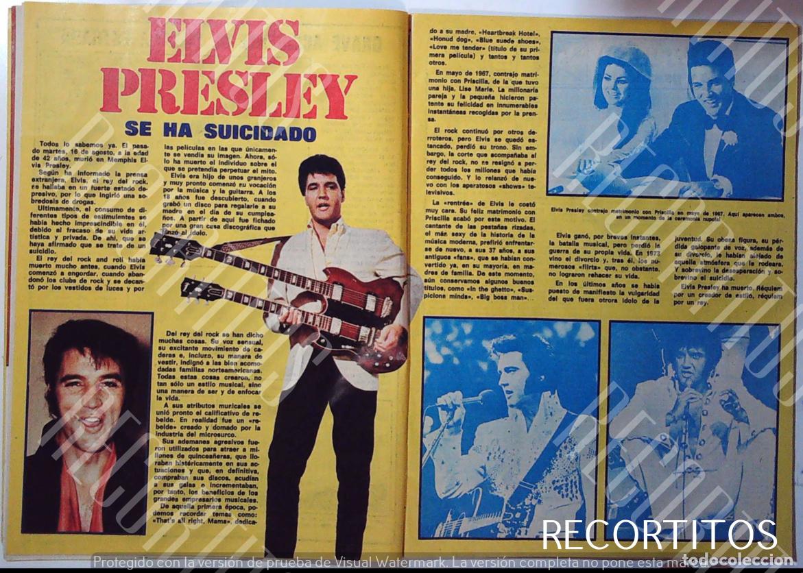 Coleccionismo de Revistas y Peri&oacute;dicos: ELVIS PRESLEY EL SUICIDIO