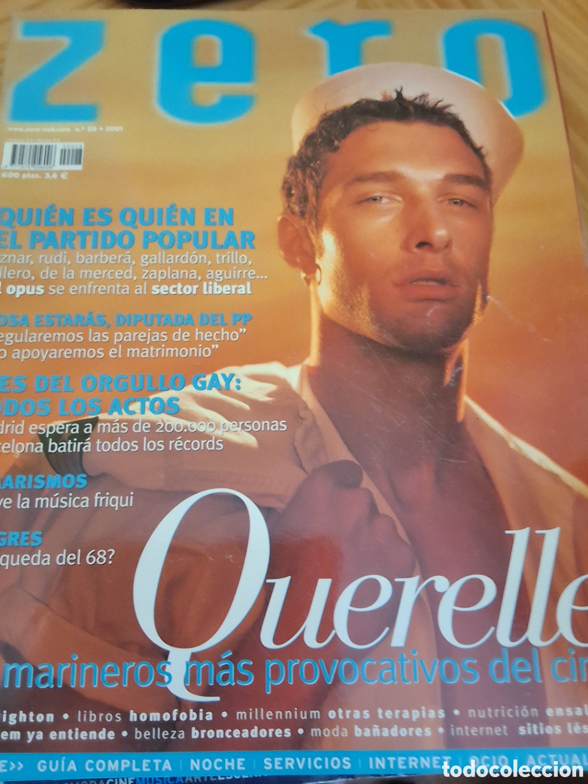 Coleccionismo de revistas y peri&oacute;dicos: Zero revista divulgaci&oacute;n gay n&uacute;mero 28 a&ntilde;o 2001