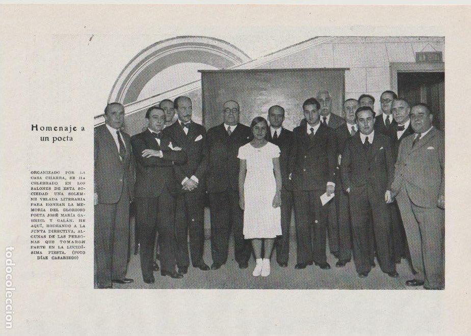 Coleccionismo de Revistas y Peri&oacute;dicos: * VALLADOLID * CASA CHARRA * Homenaje al poeta Jos&eacute; Mar&iacute;a Gabriel y Gal&aacute;n -1935