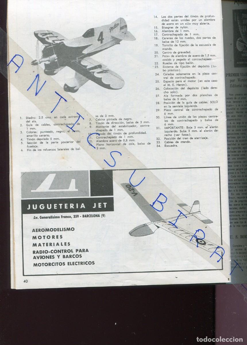 Sammeln von Zeitschriften und Zeitungen: REVISTA A&Ntilde;O 1959 MAQUETA DE AVION DE AEROMODELISMO GEE BEE Z NR77V SPORTSTER JUGUETERIA JET
