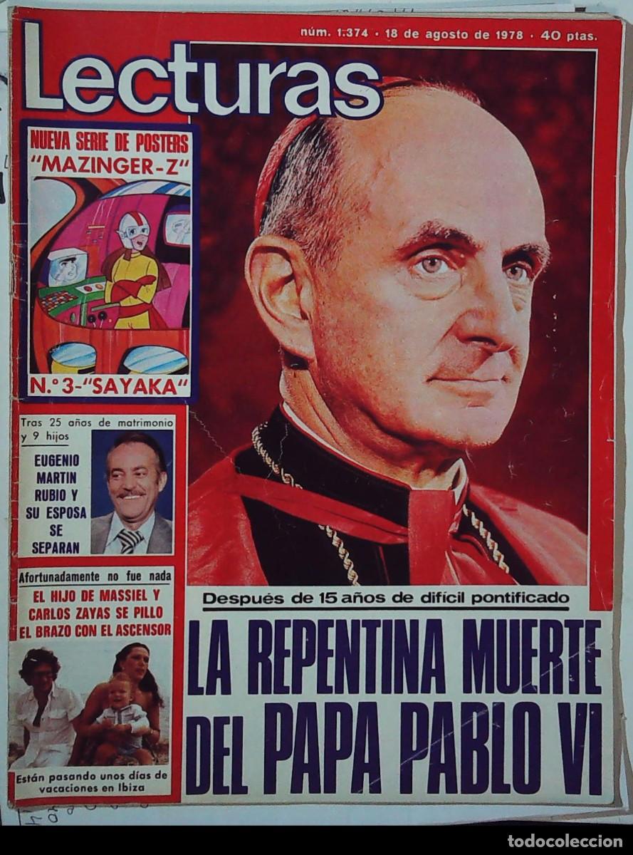 Coleccionismo de Revistas y Peri&oacute;dicos: Recorte portada sayaka mazinger z pablo vi papa