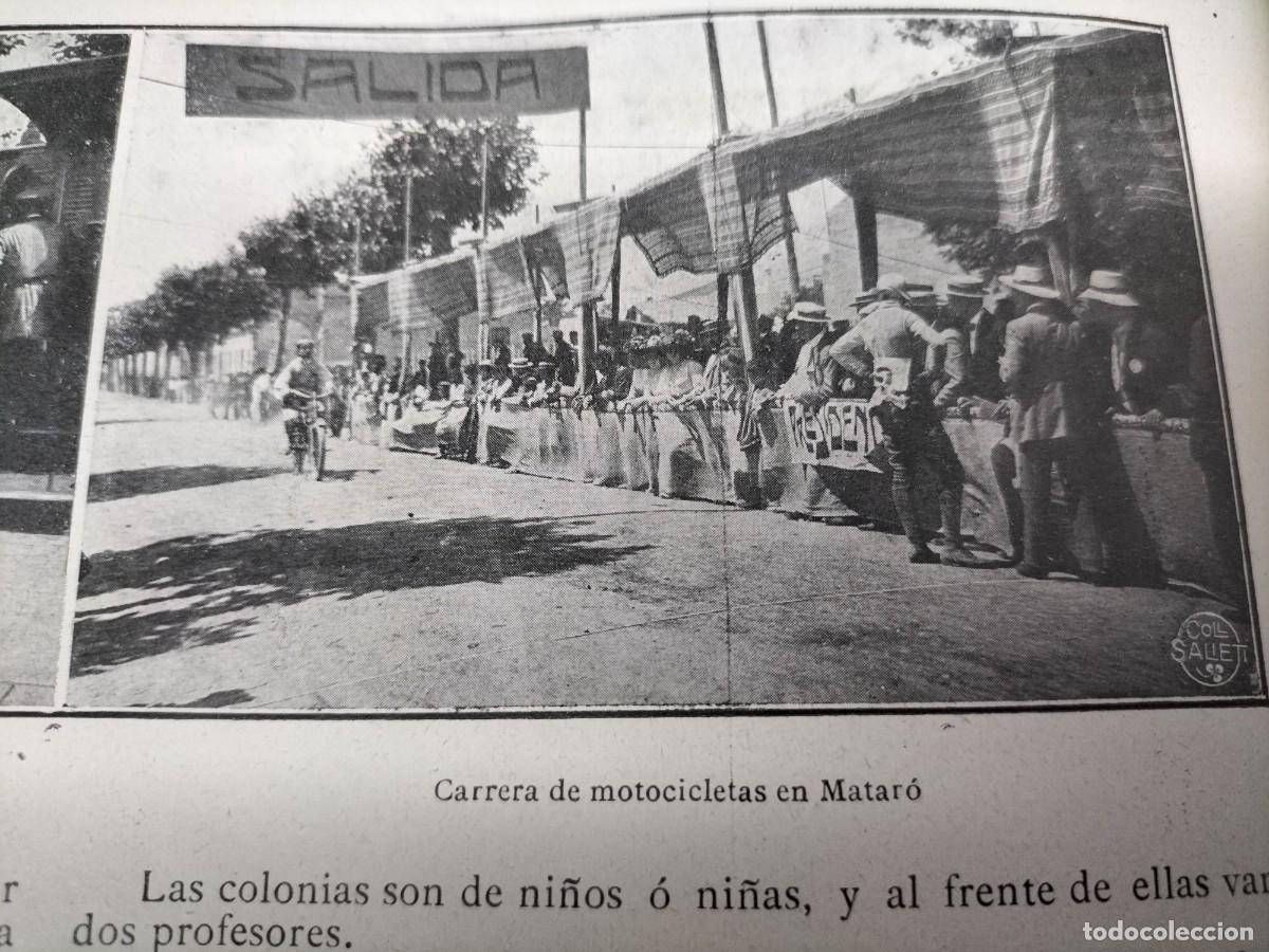 Collezionismo di Riviste e Giornali: CARRERA DE MOTOCICLETAS EN MATARO FIESTAS POBLACION 2 HOJAS A&Ntilde;O 1911