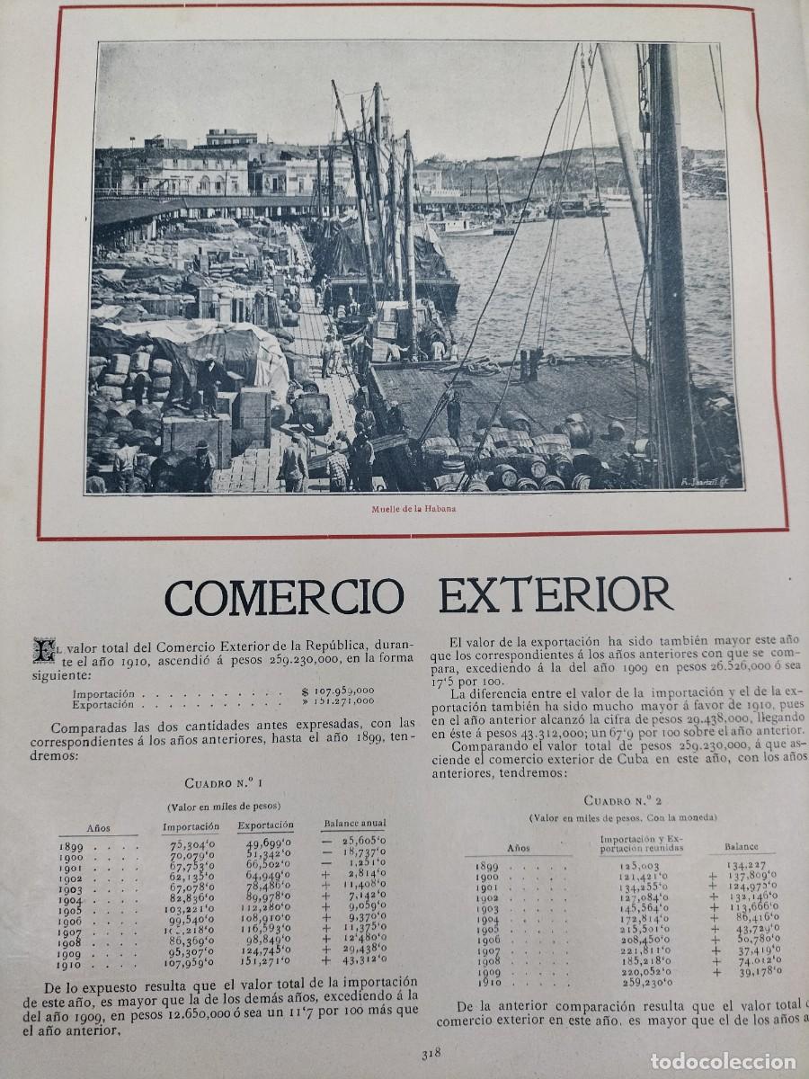 Collezionismo di Riviste e Giornali: COMERCIO EXTERIOR CUBA IMPORTACIONES EXPORTACIONES MOVIMIENTO BUQUES 9 HOJAS A&Ntilde;O 1911