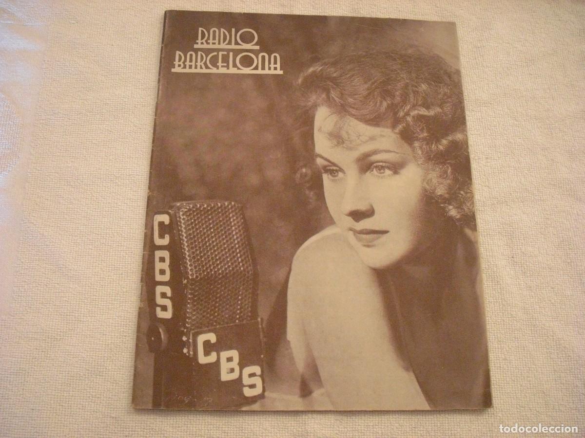 Collectionnisme de Revues et Journaux: REVISTA RADIO BARCELONA N. 580, SETEMBRE 1935 . EN PORTADA EDITH DRAKE . EN CATALAN