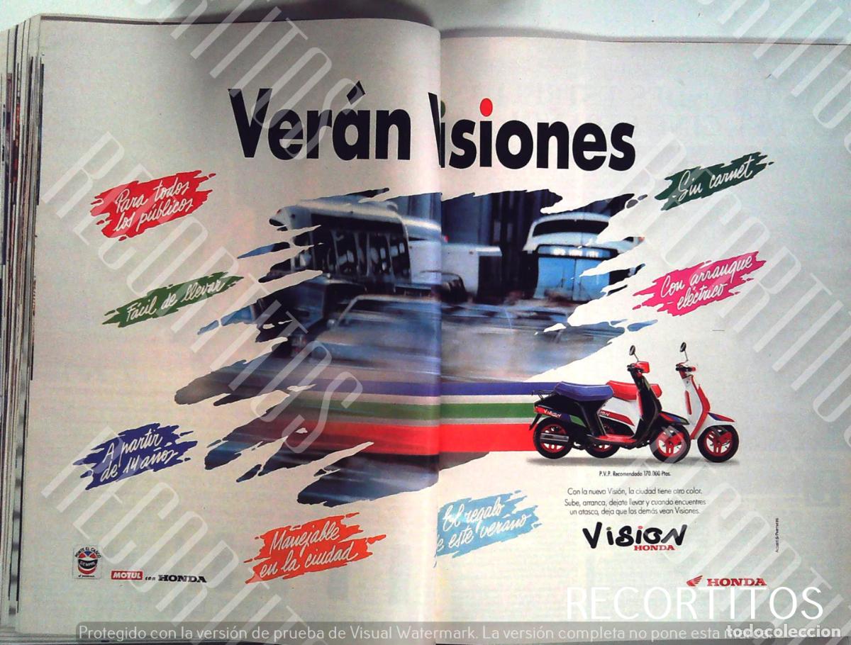 Coleccionismo de Revistas y Peri&oacute;dicos: honda vision anuncio publicidad