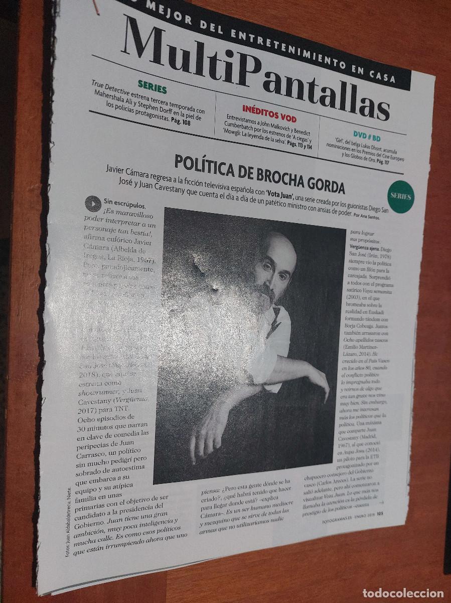Colecionismo de Revistas e Jornais: VOTA JUAN. SERIE. CINE. 2 P&Aacute;GINAS GRAPA. ART&Iacute;CULO EXTRAIDO DE REVISTA. BUEN ESTADO