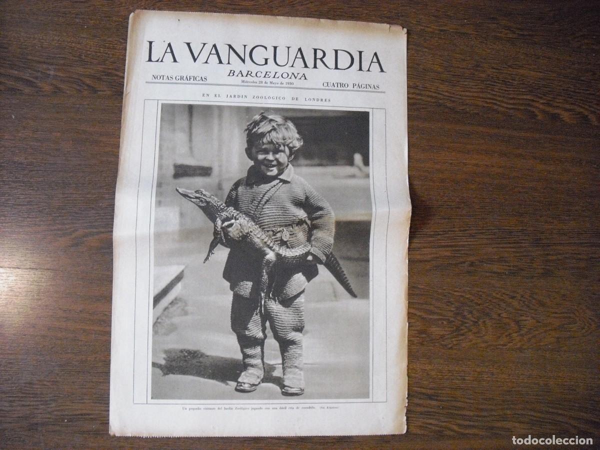 Collezionismo di Riviste e Giornali: LA VANGUARDIA, NOTAS GRAFICAS , MAYO 1930 4 PAGS. EN EL JARDIN ZOOLOGICO DE LONDRES