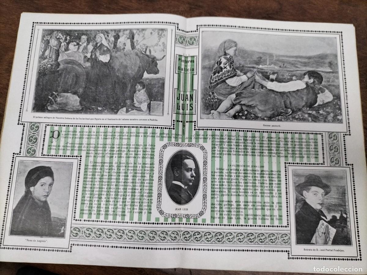 Sammeln von Zeitschriften und Zeitungen: PINTORES DE GALICIA JUAN LUIS LA MANTILLA ESPA&Ntilde;OLA REVISTA A&Ntilde;O 1918