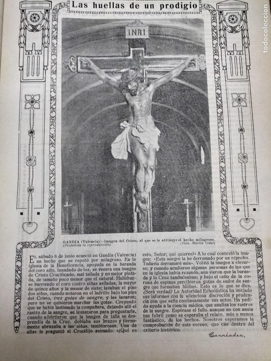 Collezionismo di Riviste e Giornali: IMAGEN CRISTO GANDIA NUESTRA SE&Ntilde;ORA PERPETUO SOCORRO IGLESIA SAN VIENTE FERRER VALENCIA REVISTA 1918