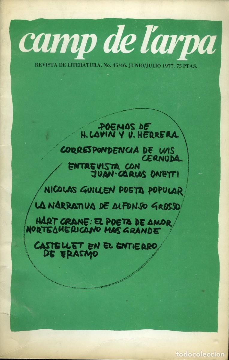 Collectionnisme de Revues et Journaux: Camp de'lArpa n&ordm; 45/46. Revista de Literatura Junio Julio 1977