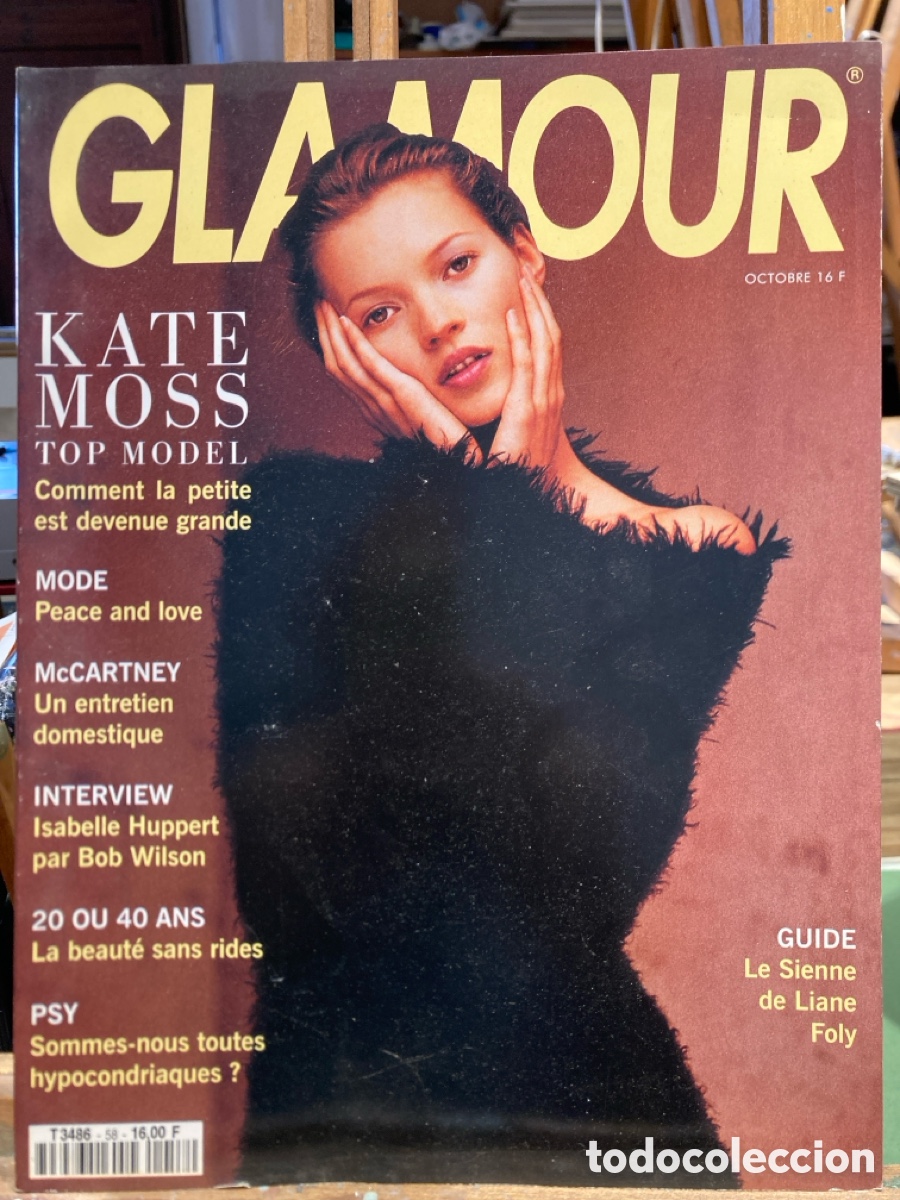 Coleccionismo de revistas y peri&oacute;dicos: Revista GLAMOUR KATE MOSS oct93 n&ordm;58 France