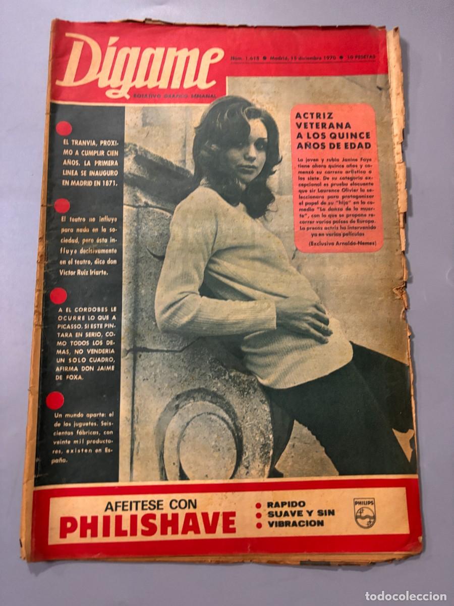Collection Magazines and Newspapers: REVISTA. D&Iacute;GAME. N&ordm; 1615. DICIEMBRE 1970. EL TRANVIA PROXIMO A CUMPLIR CIEN A&Ntilde;OS. LEER