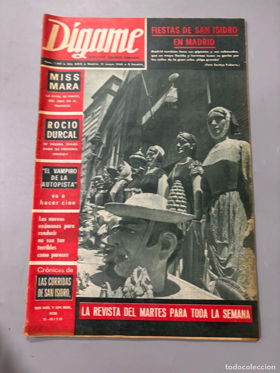 Coleccionismo de Revistas y Peri&oacute;dicos: REVISTA. D&Iacute;GAME. N&ordm; 1481. MAYO 1968. MISS MARA, LA RIVAL DE PINITO DEL ORO EN EL TRAPECIO. LEER