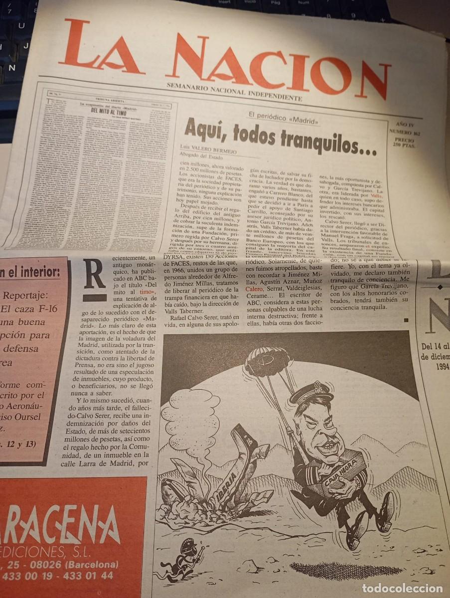 Coleccionismo de revistas y peri&oacute;dicos: NUMERO SUELTO SEMANARIO INDEPENDIENTE LA RAZ&Oacute;N N&ordm; 162. DICIEMBRE DE 1994 REF. UR GAR