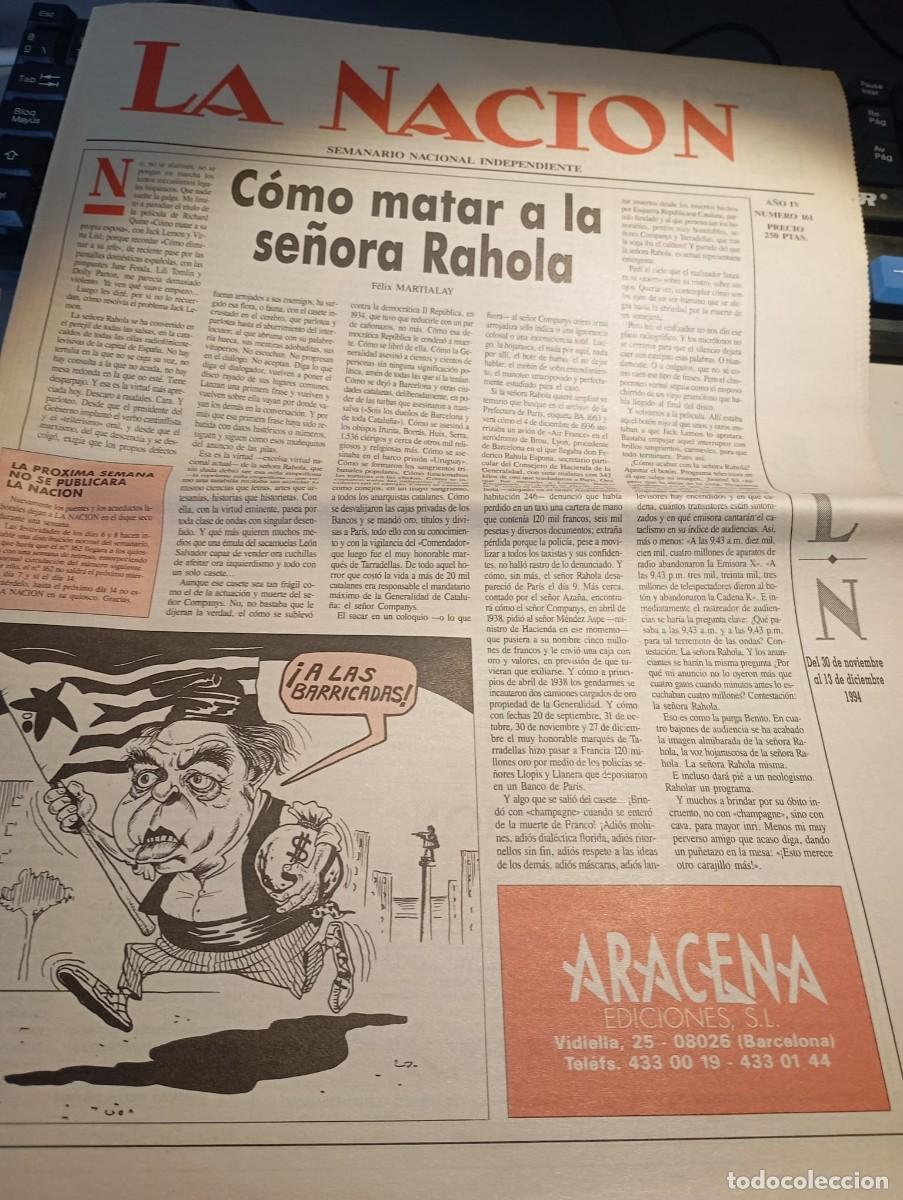 Coleccionismo de revistas y peri&oacute;dicos: NUMERO SUELTO SEMANARIO INDEPENDIENTE LA RAZ&Oacute;N N&ordm; 161. DICIEMBRE DE 1994 REF. UR GAR