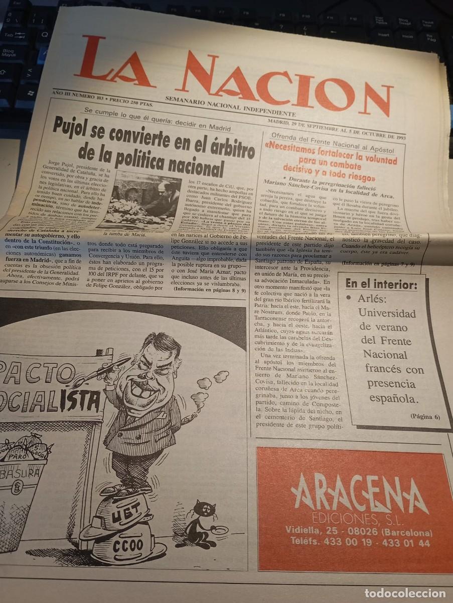 Coleccionismo de revistas y peri&oacute;dicos: NUMERO SUELTO SEMANARIO INDEPENDIENTE LA RAZ&Oacute;N N&ordm; 103. OCTUBRE DE 1993 REF. UR GAR