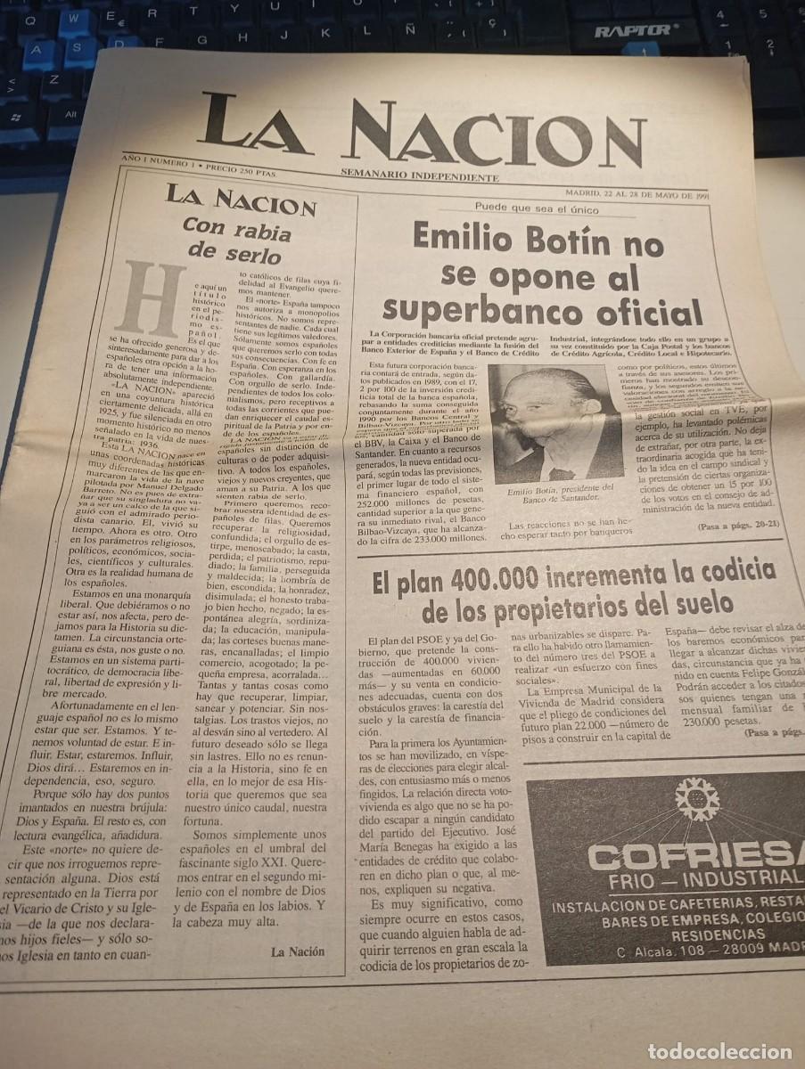 Coleccionismo de revistas y peri&oacute;dicos: NUMERO SUELTO SEMANARIO INDEPENDIENTE LA RAZ&Oacute;N N&ordm; 1. MAYO DE 1991 REF. UR GAR