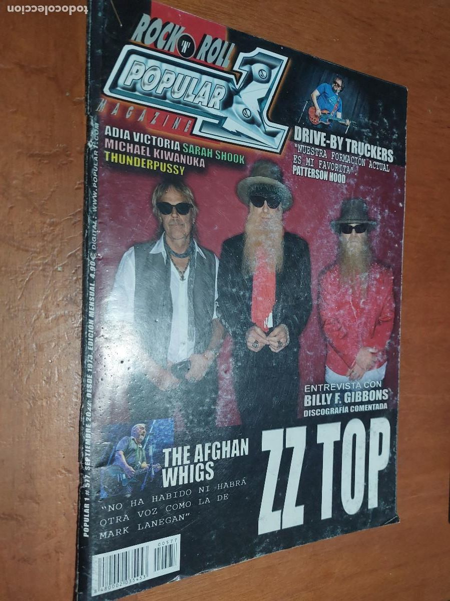 Colecionismo de Revistas e Jornais: ZZ TOP. BANDA. M&Uacute;SICA 7 P&Aacute;GINAS GRAPA. ART&Iacute;CULO EXTRAIDO DE REVISTA. BUEN ESTADO