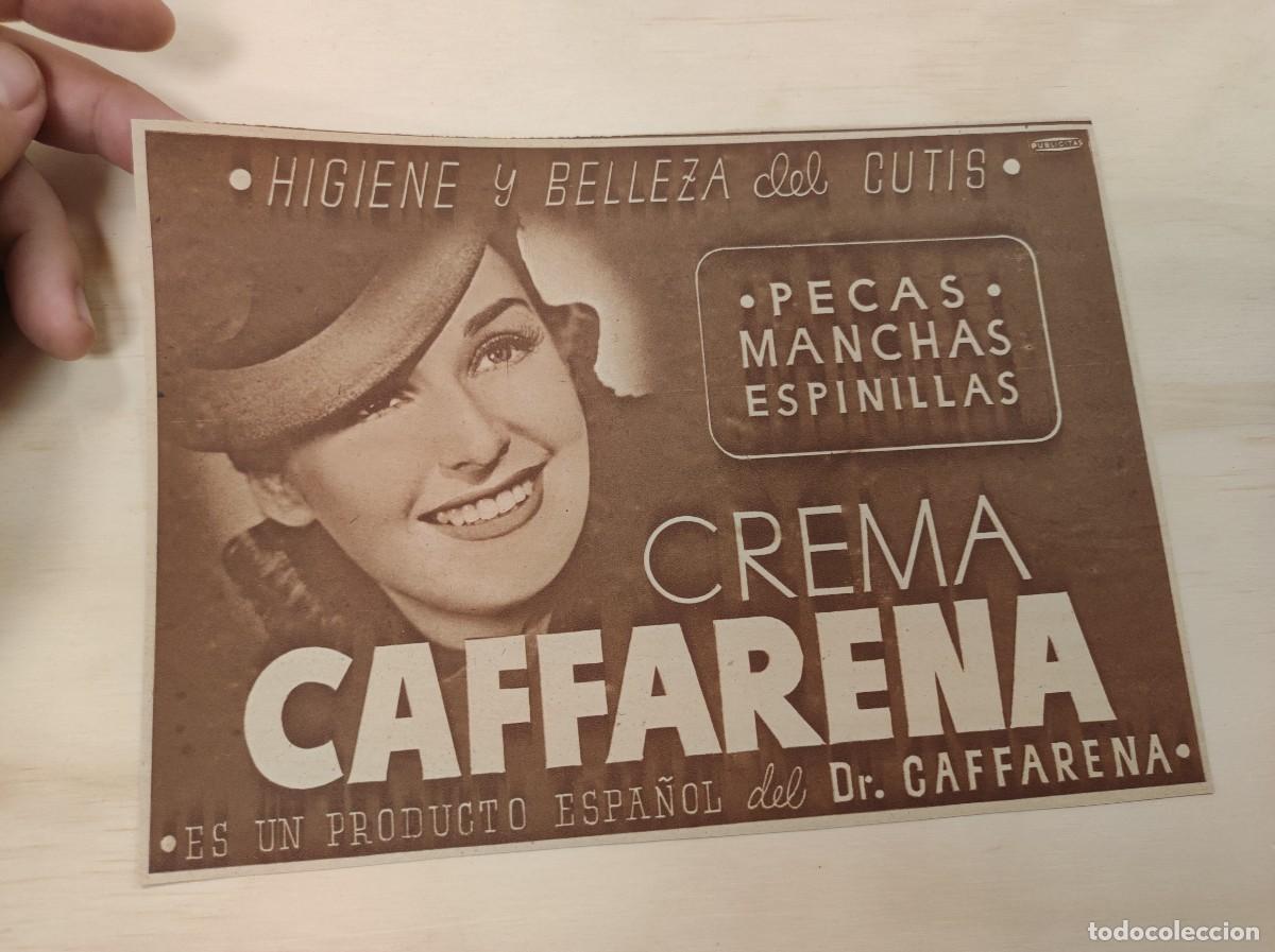 Coleccionismo de Revistas y Peri&oacute;dicos: PUBLICIDAD REVISTA ORIGINAL ANTIGUA. CREMA CAFFARENA PARA LA CARA. CARMEN SEVILLA