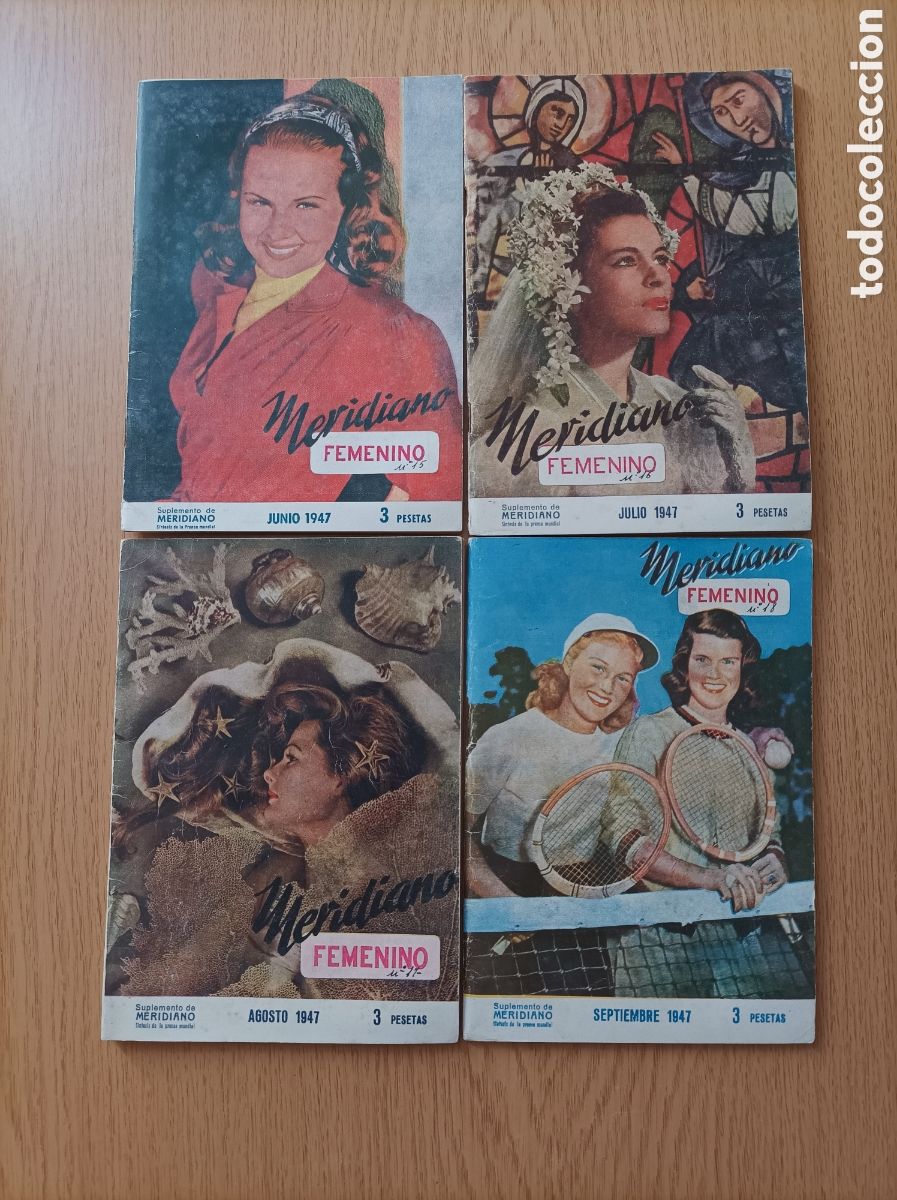Collectionnisme de Revues et Journaux: Meridiano Femenino. Junio julio agosto septiembre 1947.