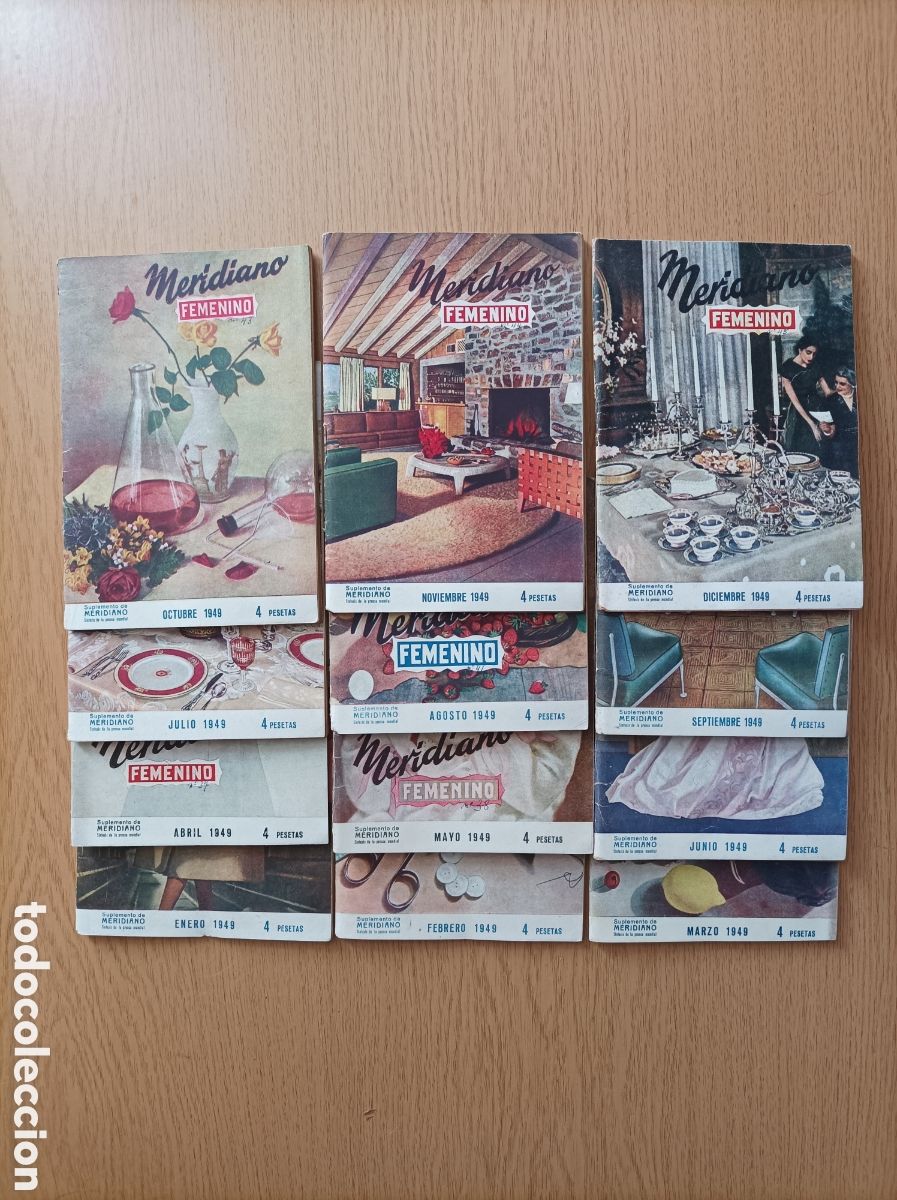 Sammeln von Zeitschriften und Zeitungen: Meridiano Femenino. 12 n&uacute;meros, enero a diciembre de1949