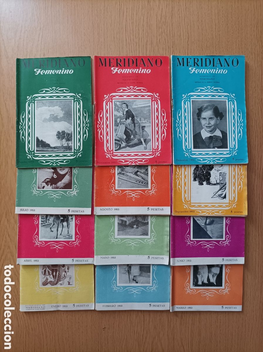 Collectionnisme de Revues et Journaux: Meridiano Femenino. 12 n&uacute;meros. 1953.