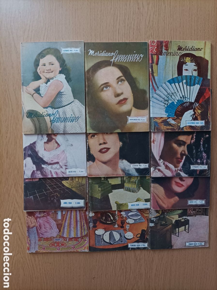 Collectionnisme de Revues et Journaux: Meridiano Femenino. 12 n&uacute;meros 1956.