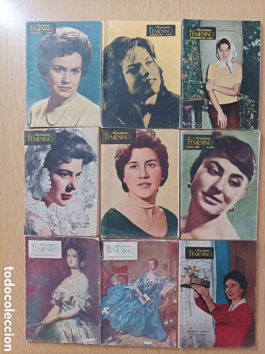 Collectionnisme de Revues et Journaux: Meridiano Femenino.9 n&uacute;meros, enero a septiembre 1959