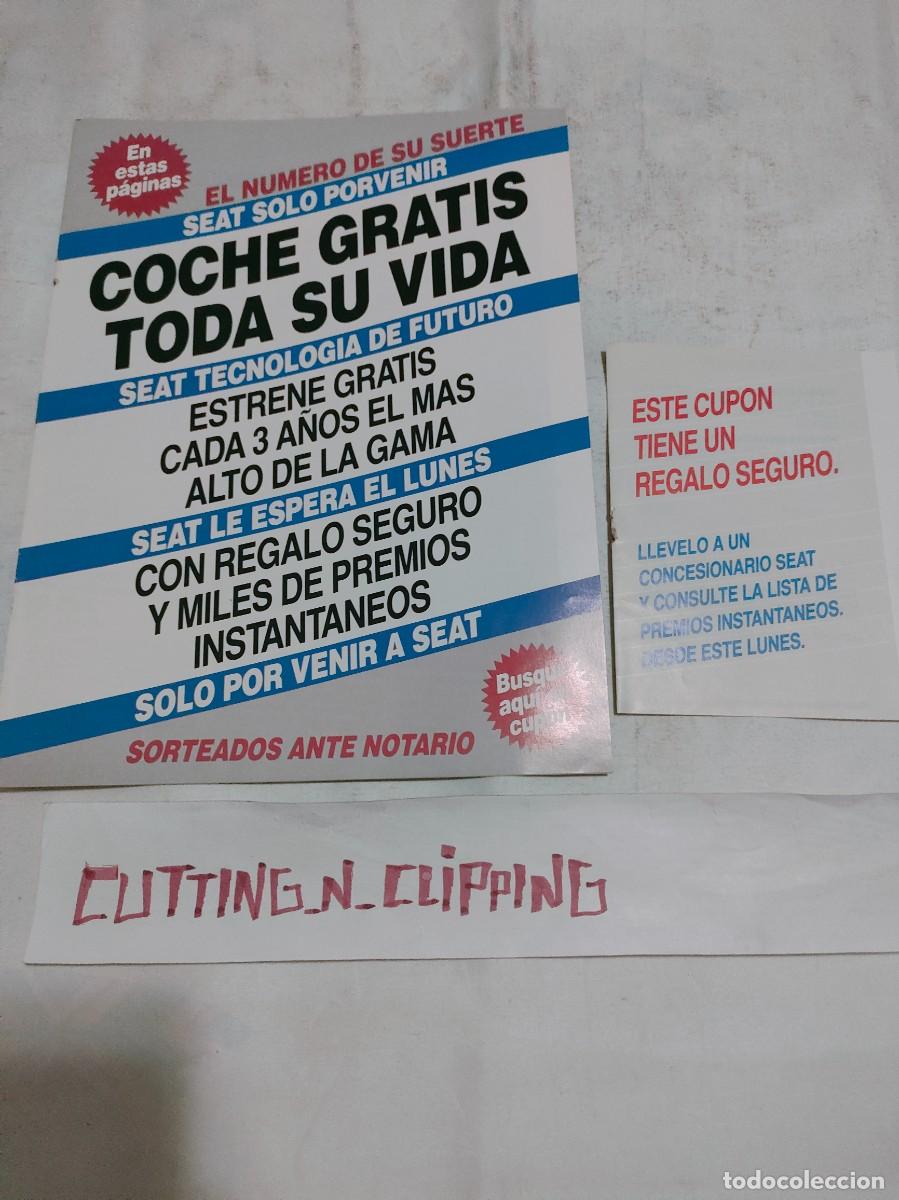 Coleccionismo de revistas y peri&oacute;dicos: Clipping PUBLICIDAD SEAT A&Ntilde;OS 80