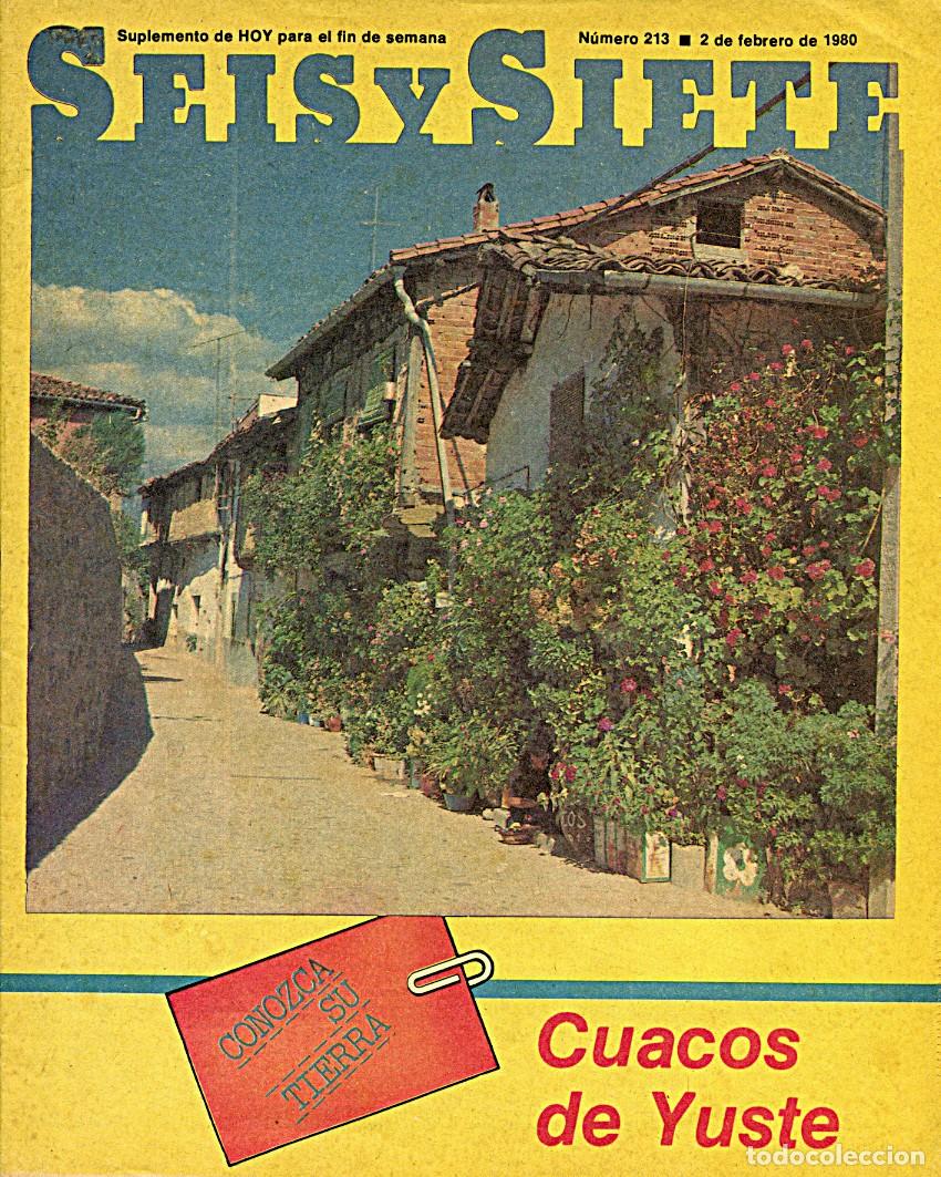 Coleccionismo de revistas y peri&oacute;dicos: Revista Seis y Siete / Extremadura / Diario Hoy (Badajoz) / N.&ordm; 213 - 2 de Febrero 1980