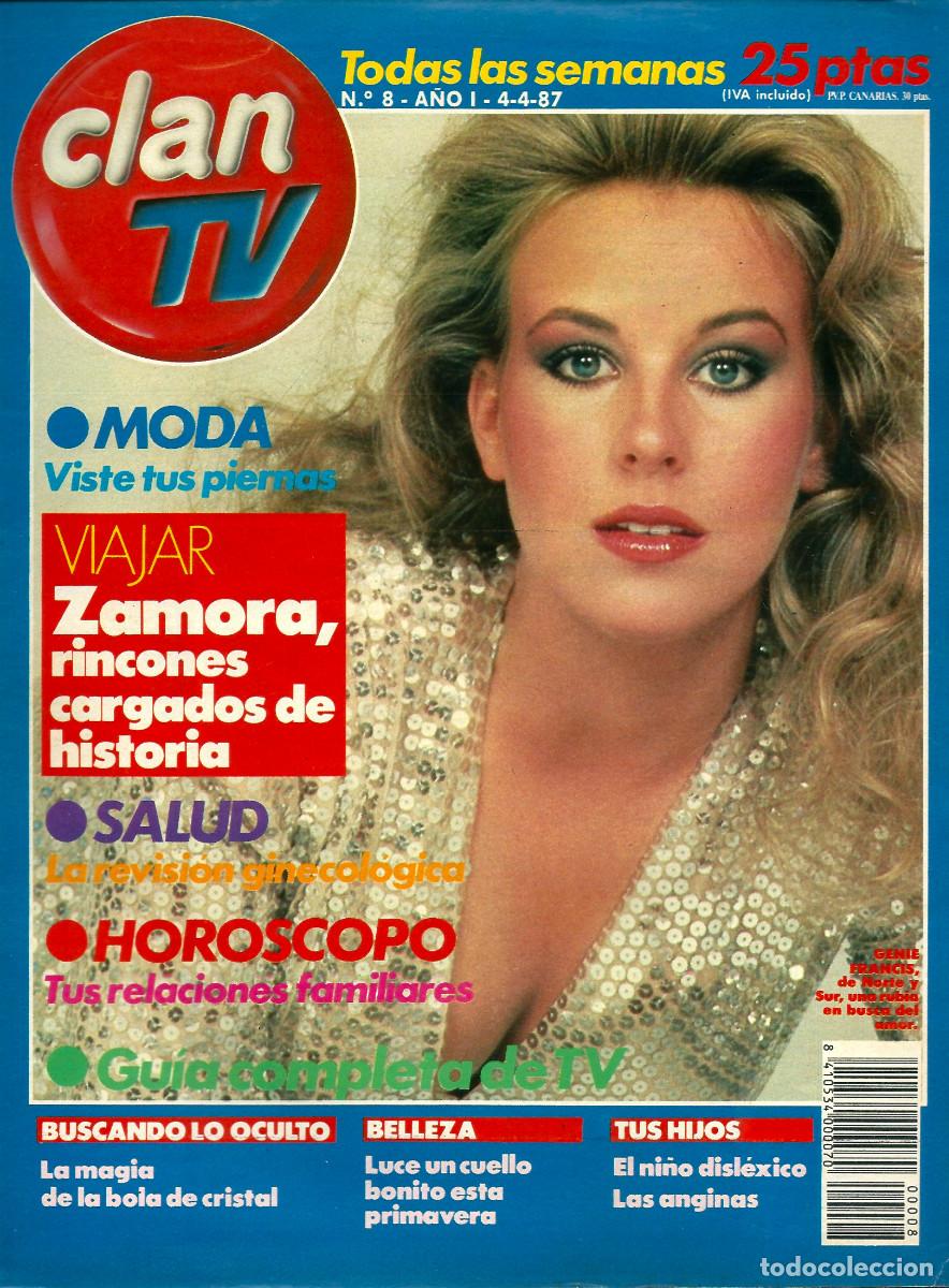 Coleccionismo de Revistas y Peri&oacute;dicos: CLAN TV 8 1987 GENIE FRANCIS NORTE Y SUR RODOLFO VALENTINO SPANDAU BALLET REVISTA TELEVISION CLANTV