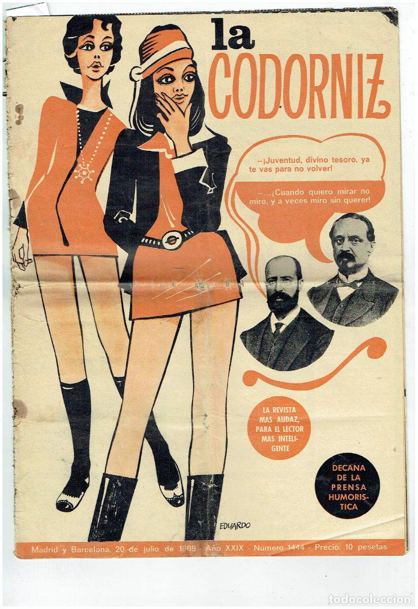 Coleccionismo de Revistas y Peri&oacute;dicos: LA CODORNIZ. N&ordm; 1444. 20 JULIO 1969. (B/41.2)