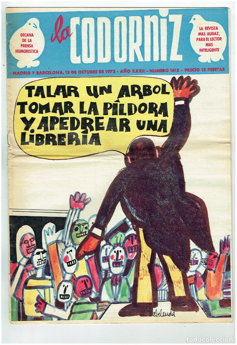 Coleccionismo de Revistas y Peri&oacute;dicos: LA CODORNIZ. N&ordm; 1613. 15 OCTUBRE 1972. (B/41.2)