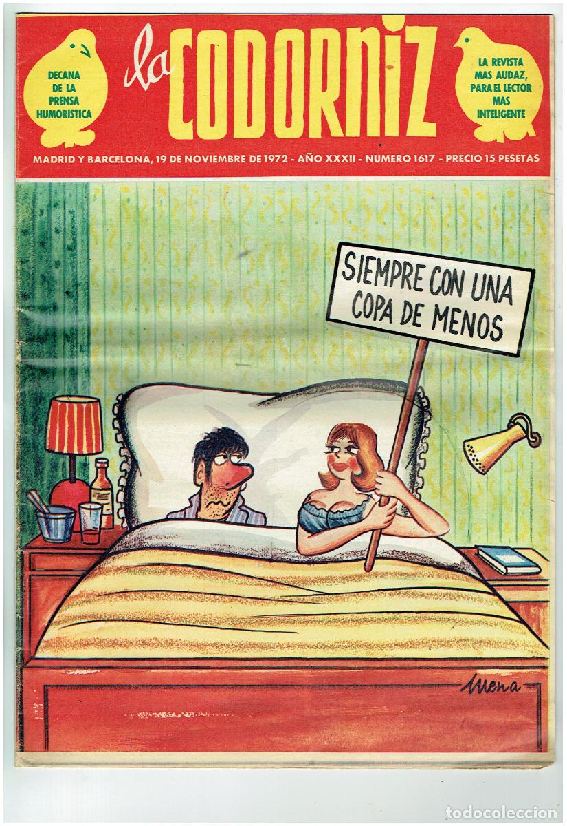 Coleccionismo de Revistas y Peri&oacute;dicos: LA CODORNIZ. N&ordm; 1617. 19 NOVIEMBRE 1972. (B/41.2)