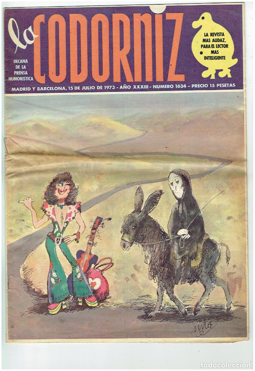 Coleccionismo de Revistas y Peri&oacute;dicos: LA CODORNIZ. N&ordm; 1634. 15 JULIO 1973. (B/41.2)
