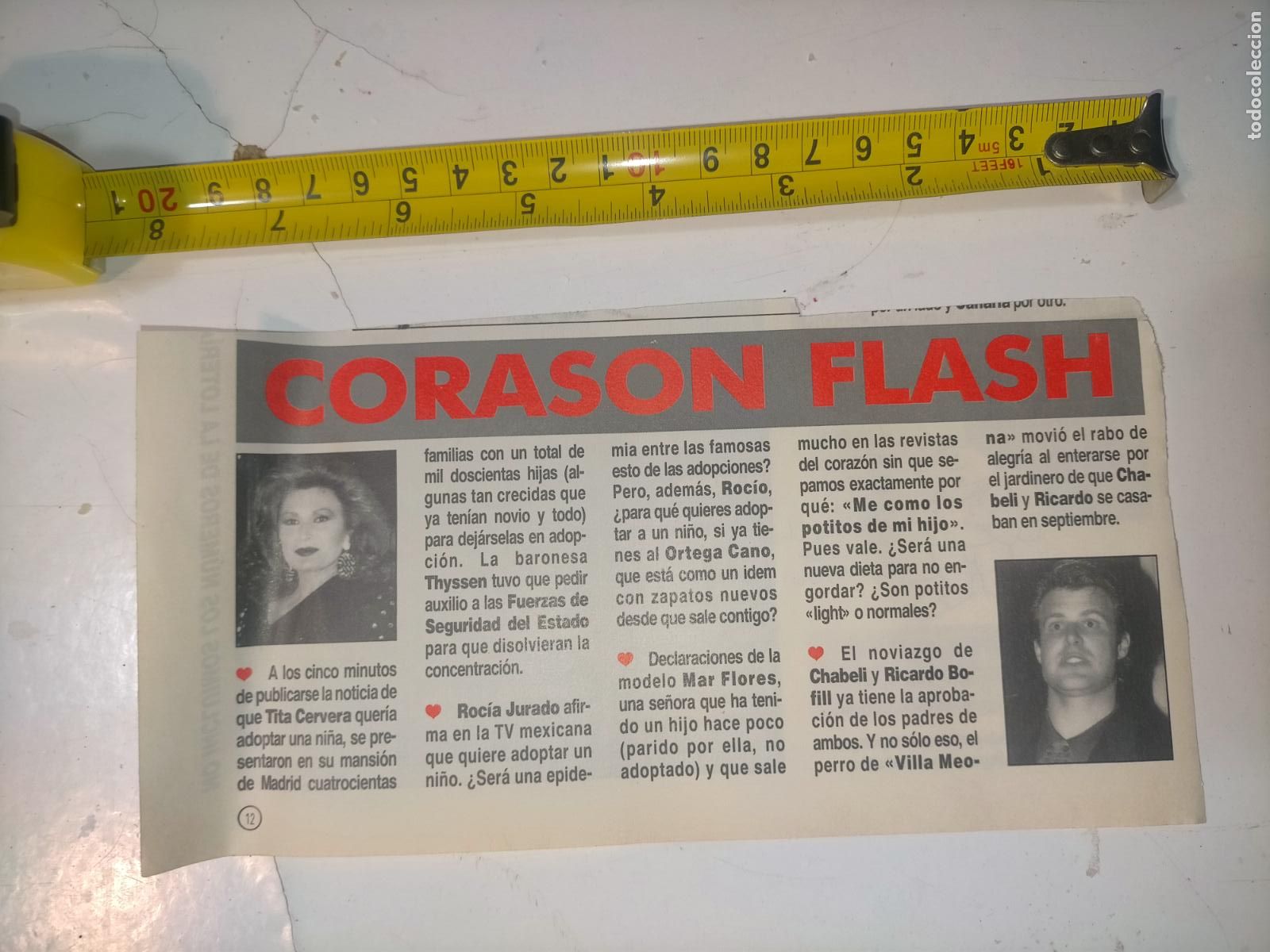 Coleccionismo de Revistas y Peri&oacute;dicos: clipping recorte de revista Roc&iacute;o jurado